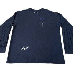 Detroit Pistons Nike T-Shirt Men's Size Large Black Retro Urban Style Graphic